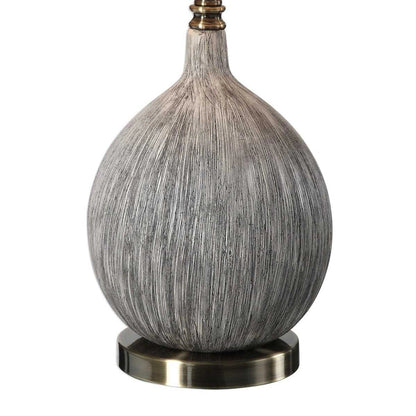 Textured Ivory Ceramic Table Lamp