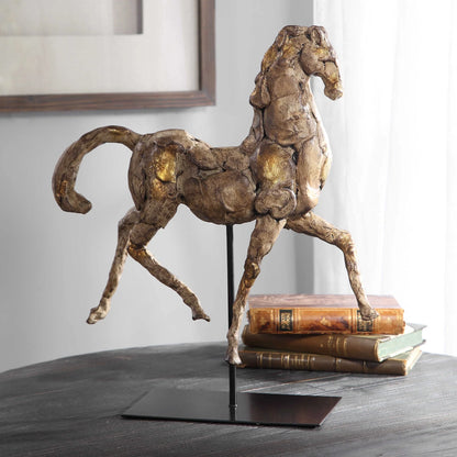 Golden Horse Sculpture