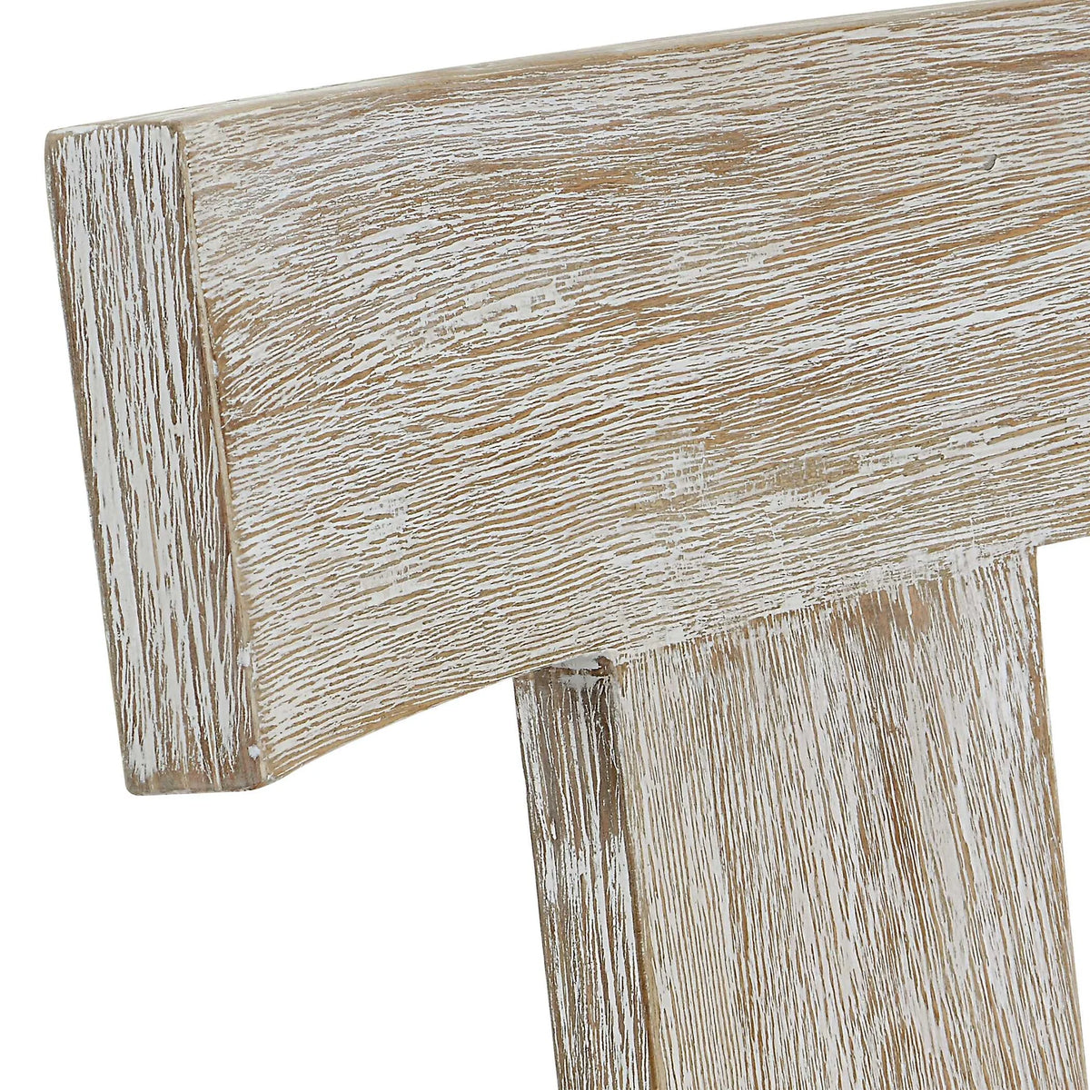 Whitewashed Wood Counter Stool