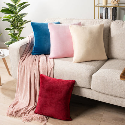 Pavilia Decorative Throw Pillow Covers - Set of 2 Velvet Cases for a Boho Aesthetic in Your Bedroom or Living Room