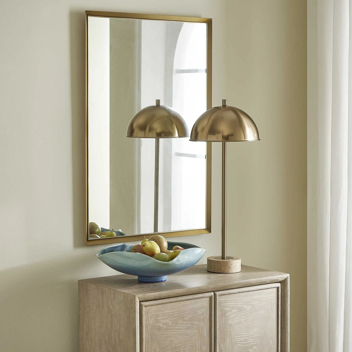 Angular Brass Mirror