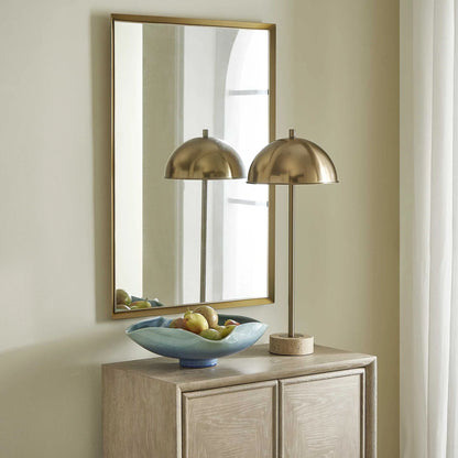 Angular Brass Mirror