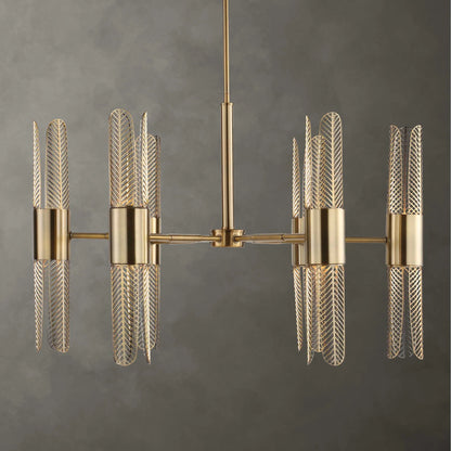 12 Light Brass Chandelier