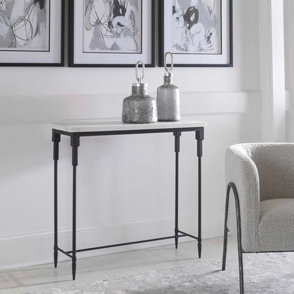 White Marble Console Table