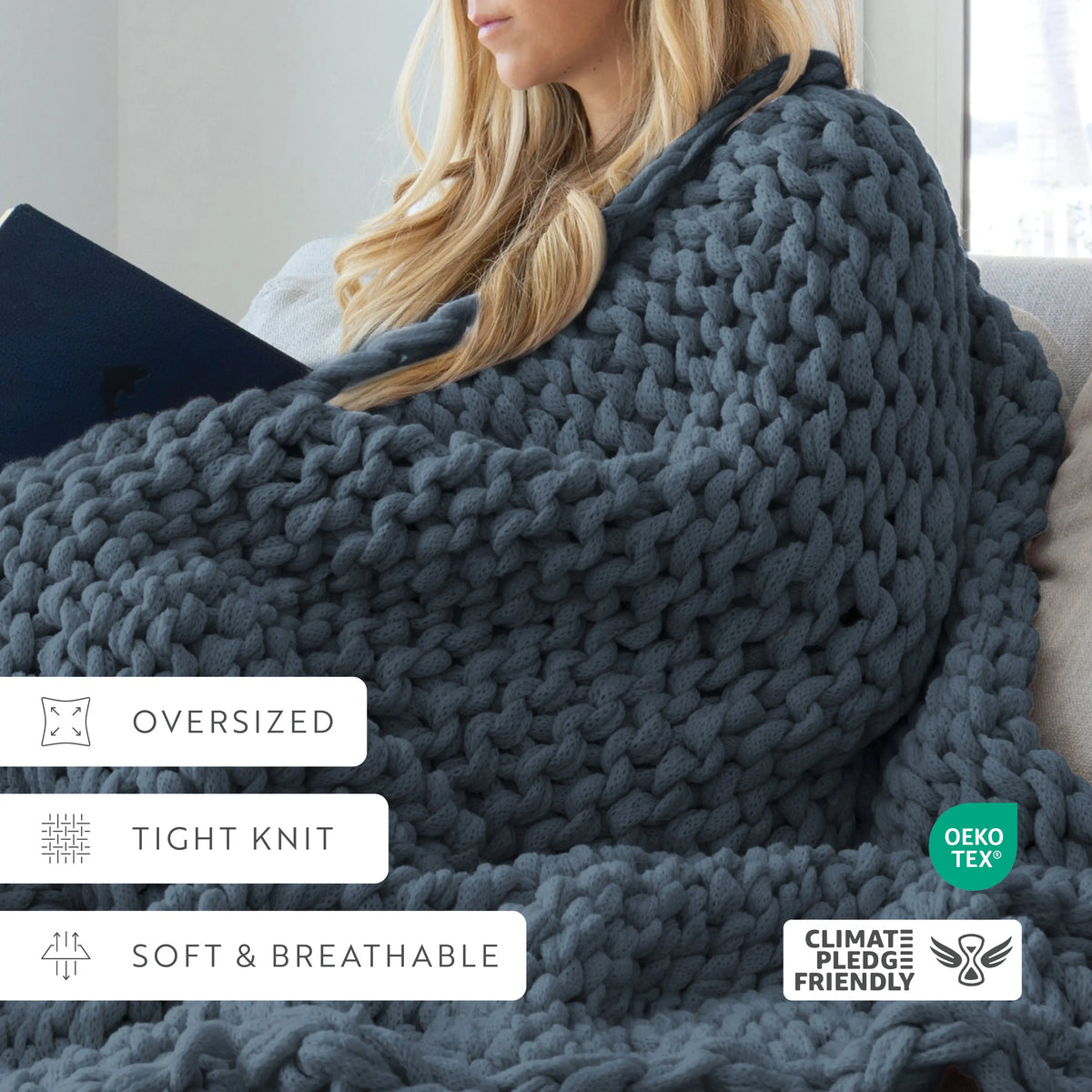 Chunky Knit Throw Blanket