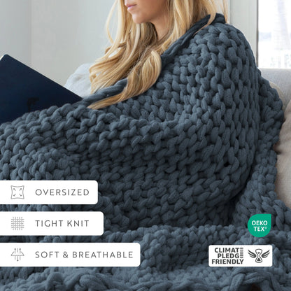 Chunky Knit Throw Blanket