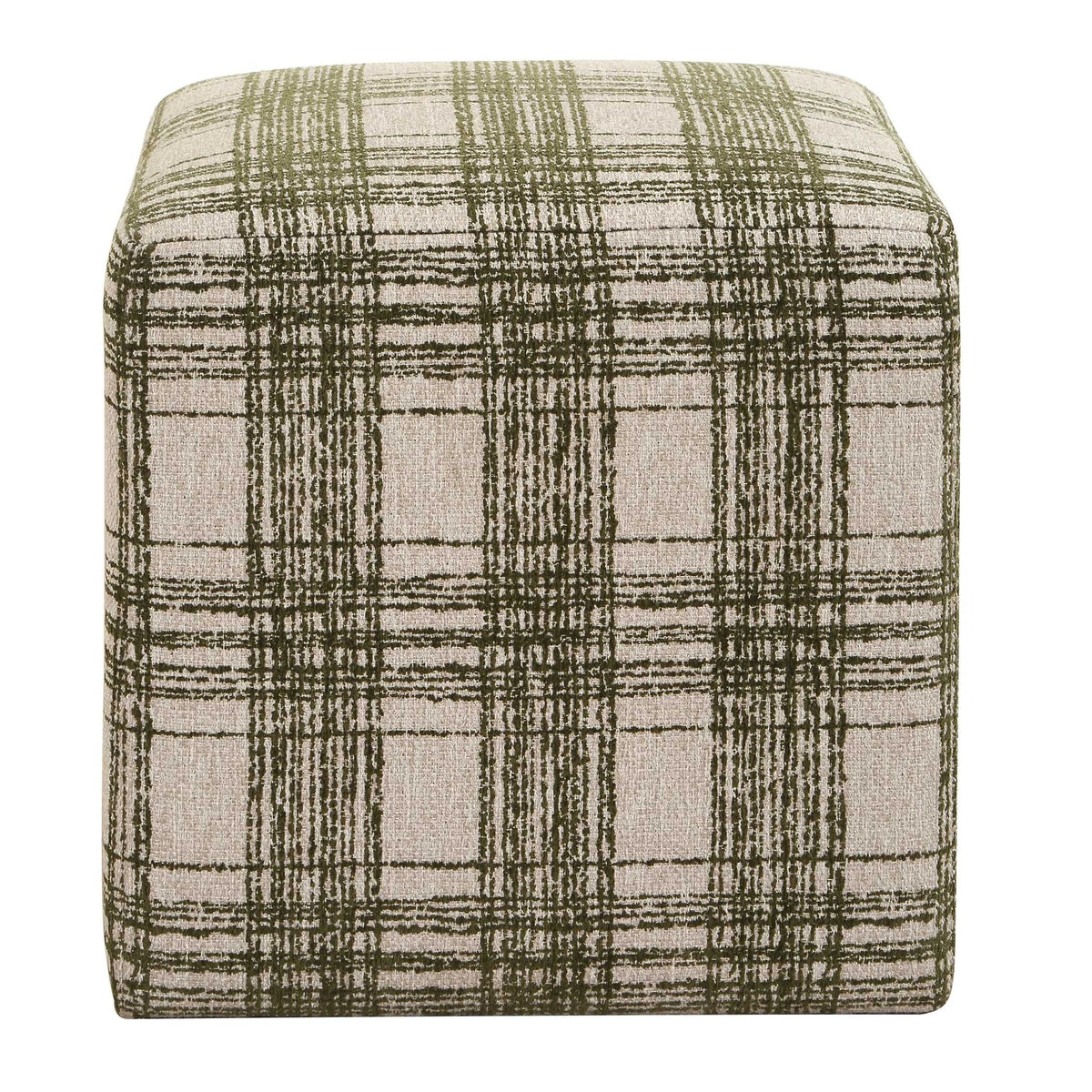 Plaid Ottoman