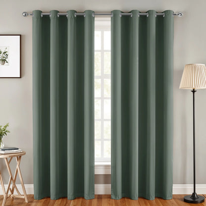 Lux Decor Thermal Insulated Room Darkening Curtains – Heavy-Duty Soundproof Grommet Drapes for Privacy and Comfort in Your Living Room