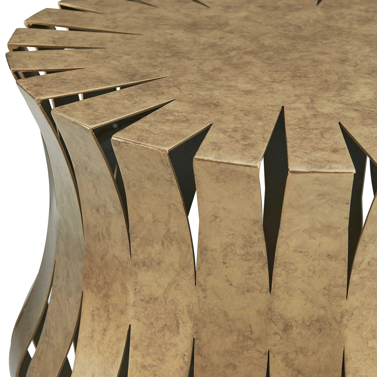Aged Gold Accent Table