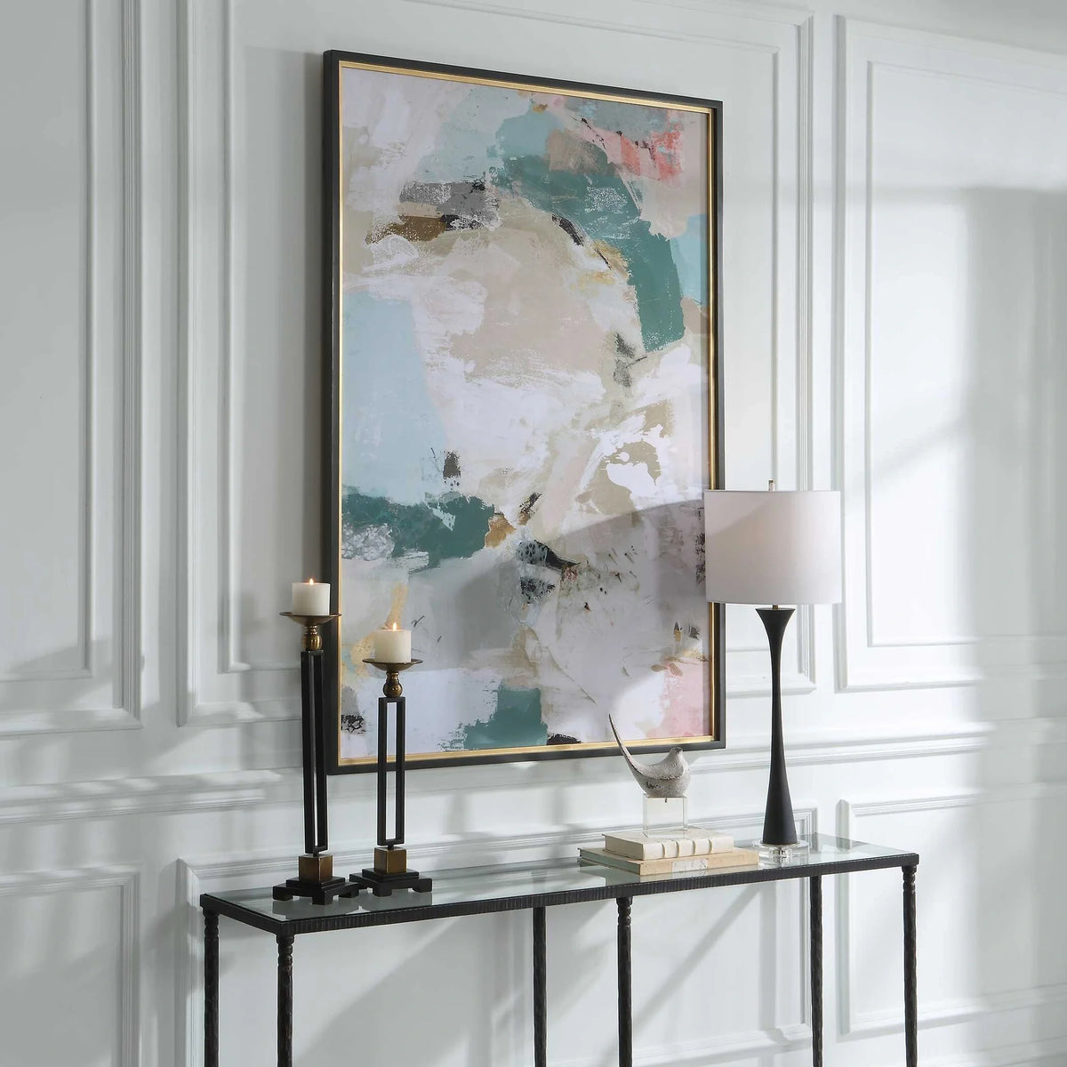 Abstract Gold Leaf Framed Print