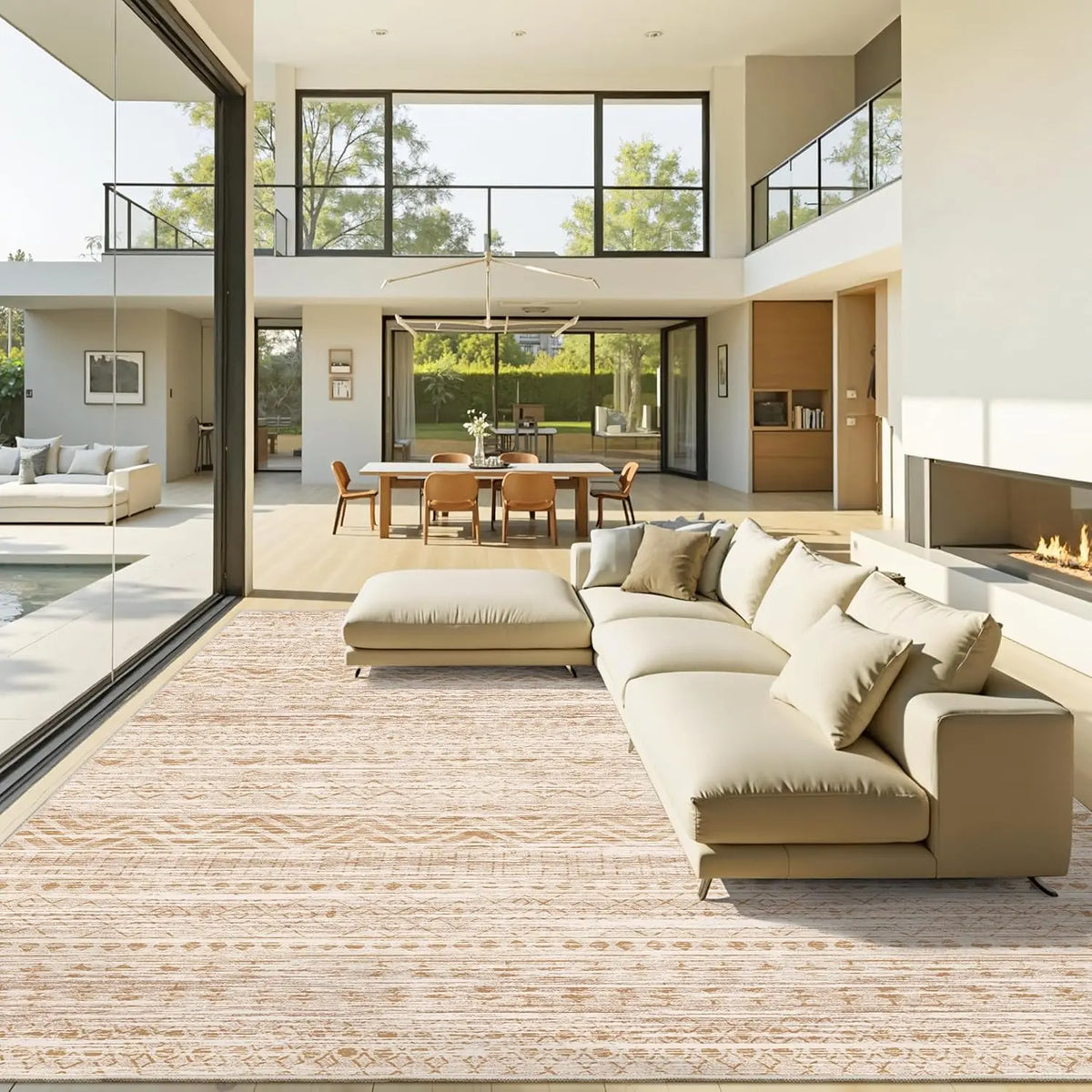Art&Tuft Moroccan Contemporary Area Rug - Non-Slip, and Machine Washable for Effortless Living