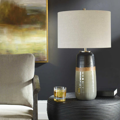 Gray Table Lamp