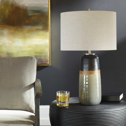 Gray Table Lamp