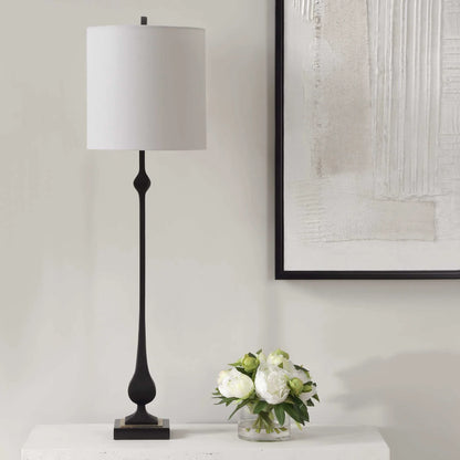 Black Marble Buffet Lamp