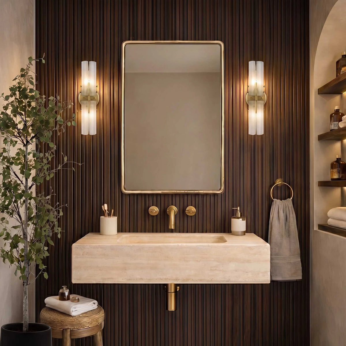 Indoor-Outdoor Brass Mirror
