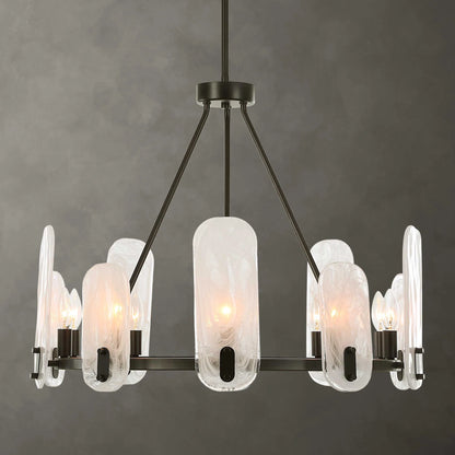 10-Light Dark Bronze Chandelier