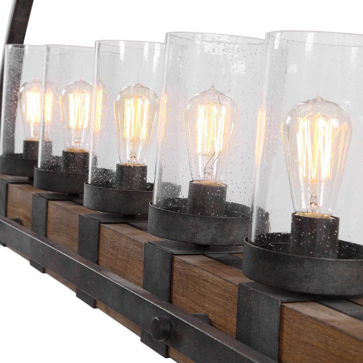 5-Light Rustic Linear Chandelier