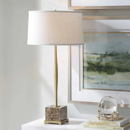 Thin Brass Table Lamp