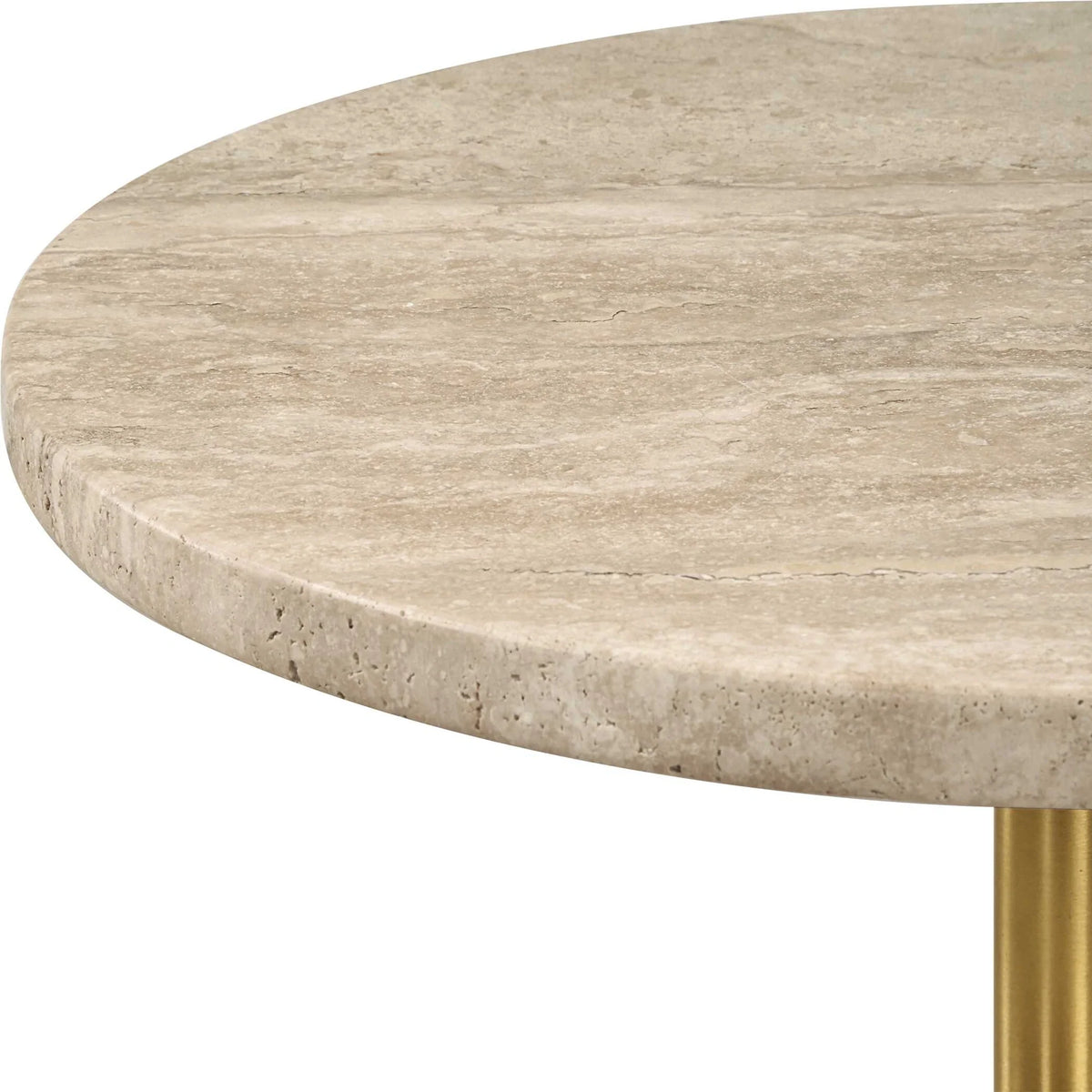 Travertine Accent Table