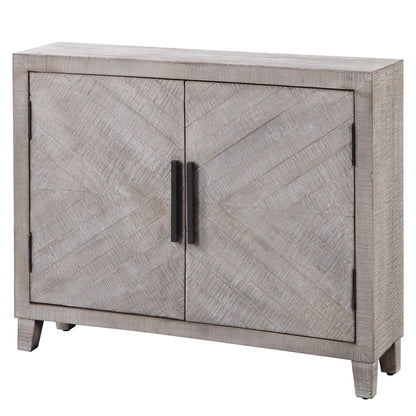 White Washed Accent Cabinet