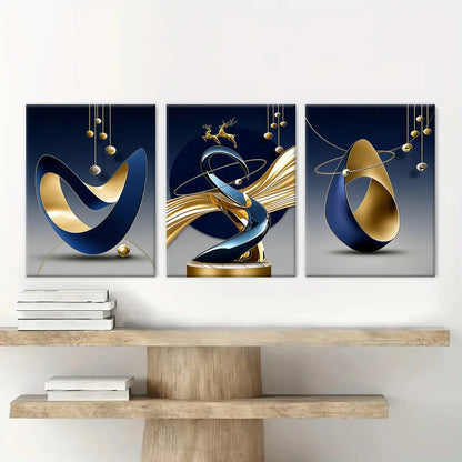 3-Piece Wooden-Frame Canvas Print Set
