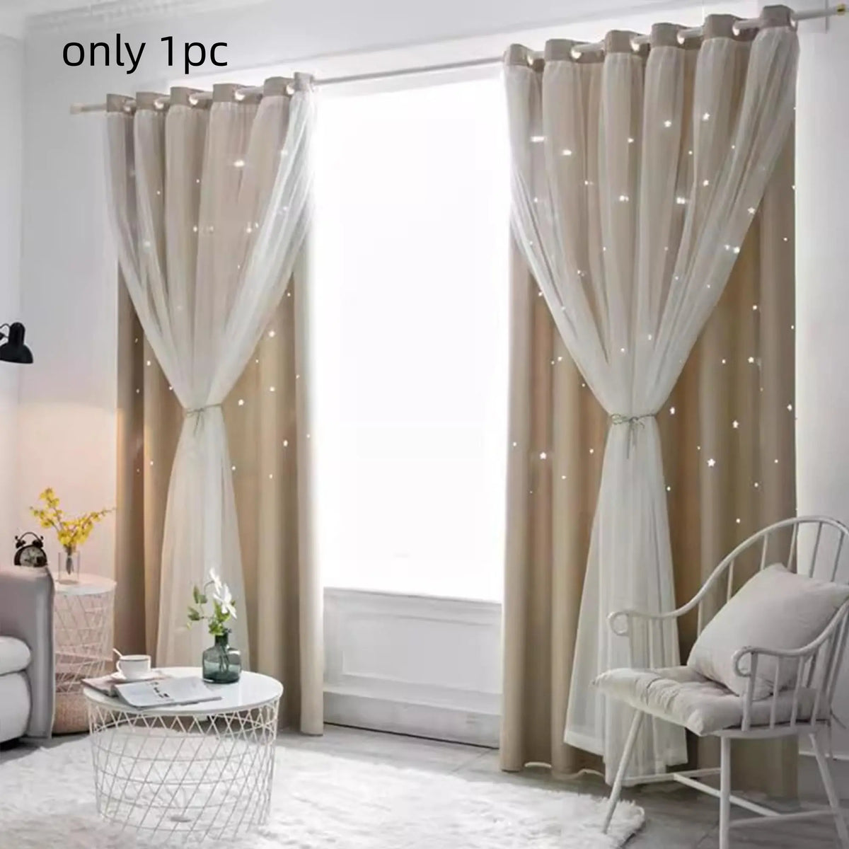 Double Layer Blackout Curtains | Thermal Insulated, Pink | Wide Size Range, Set of 2