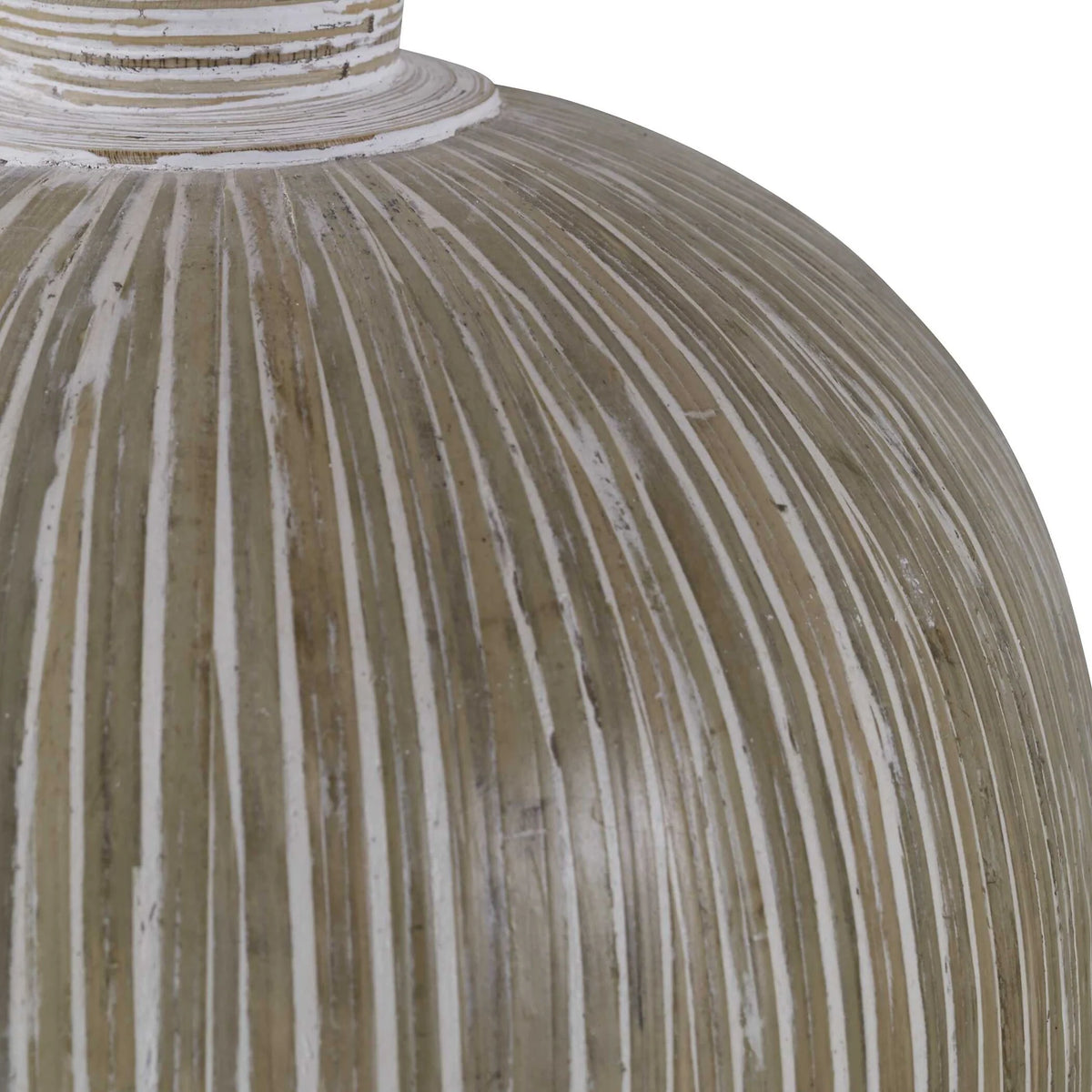 White Washed Vases, Set of 2