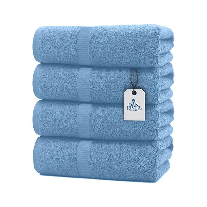 Dan River Unisex 100% Cotton 4-Piece Bath Towel Set