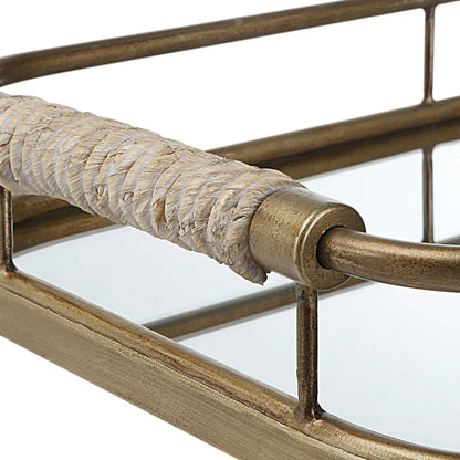 Brushed Gold Trays, Set of 2