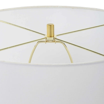 Textured White Table Lamp