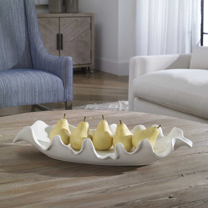 Ruffled Ceramic Bowl