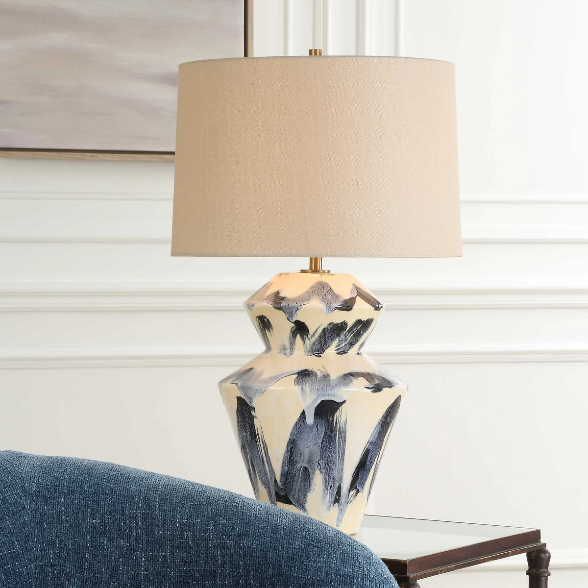 Geometric Abstract Ceramic Table Lamp