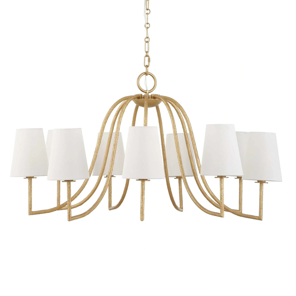 9-Light Gold Chandelier