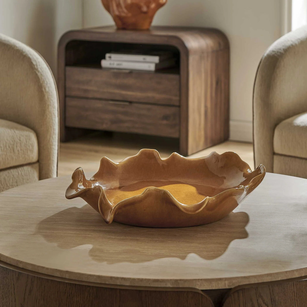 Ruffled Indoor-Outdoor Bowl