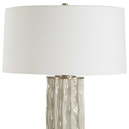 Taupe Gray Organic Table Lamp