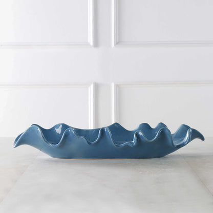 Ruffled Ceramic Bowl