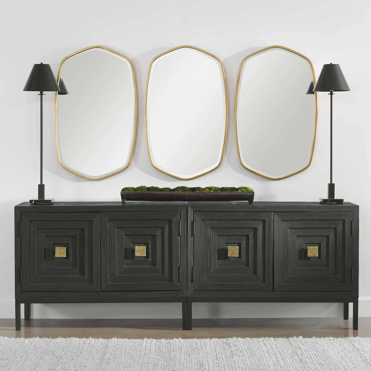 Antiqued Gold Mirror