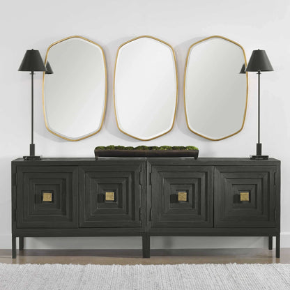 Antiqued Gold Mirror