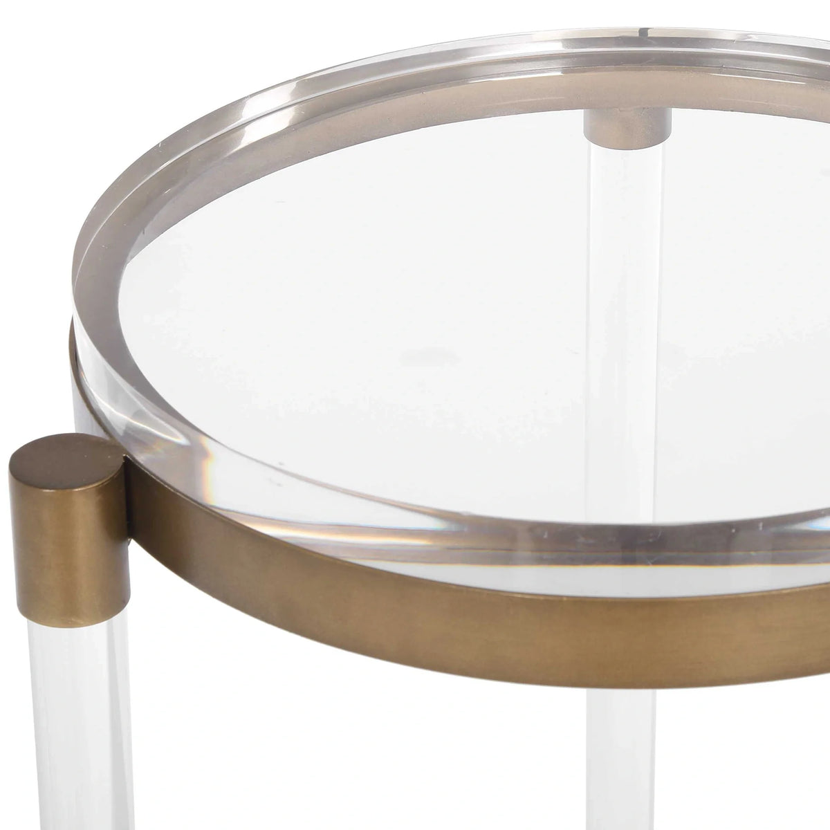 Round Acrylic Accent Table