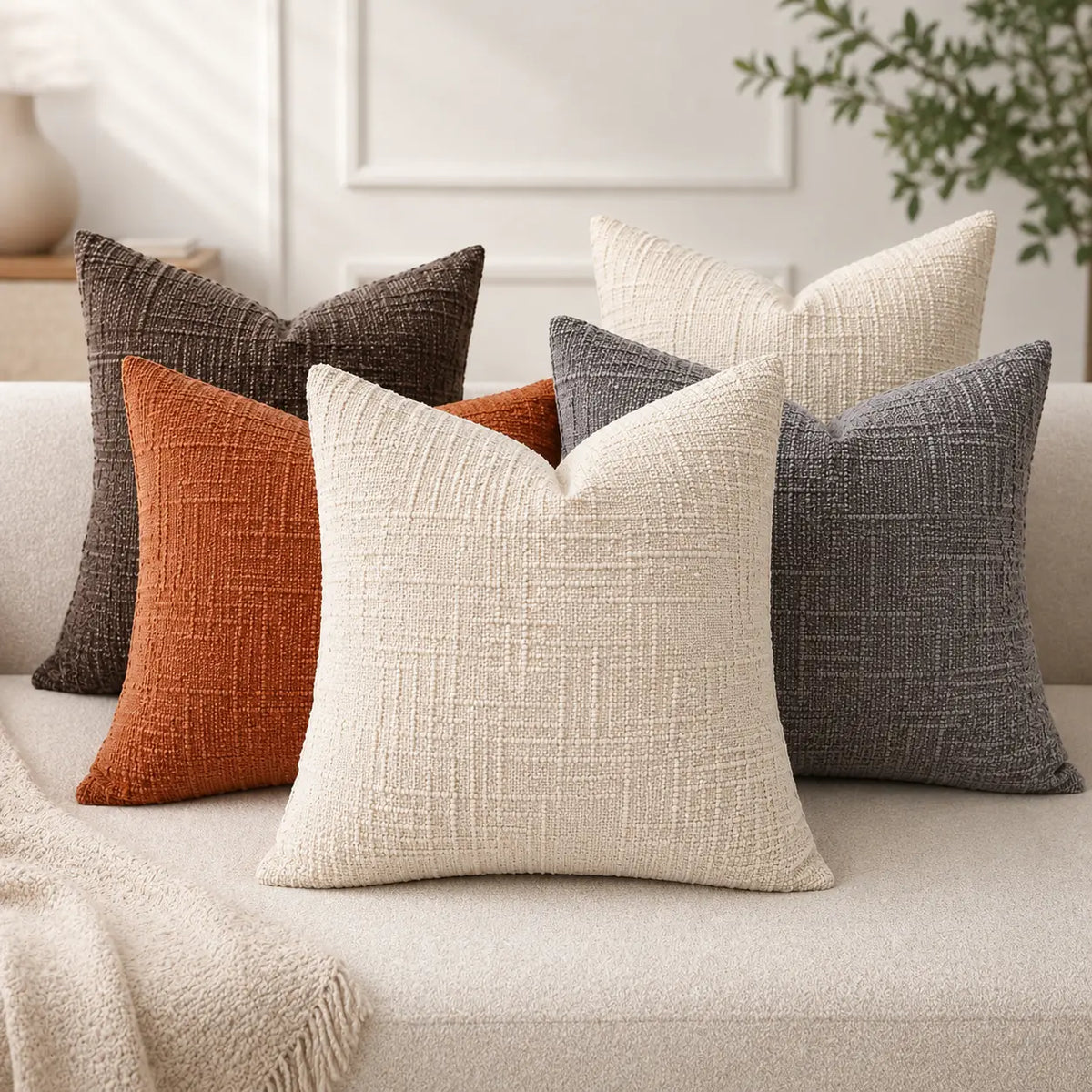 18x18 Soft Chenille Cushion Covers