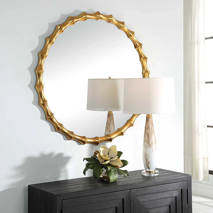 Round Gold Mirror
