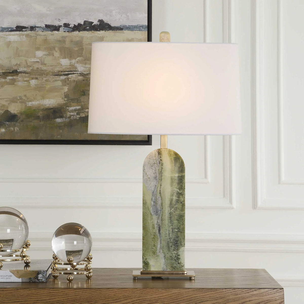 Green Marble Table Lamp