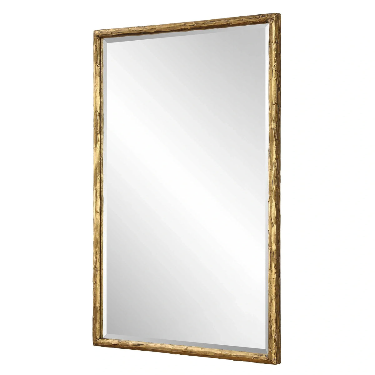 Aged Gold Round Mirror
