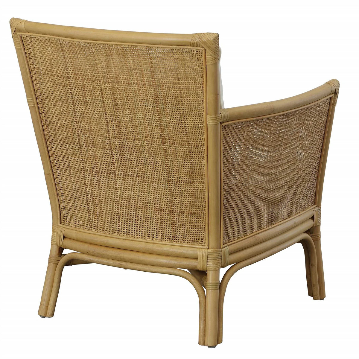 Woven Rattan Accent Armchair