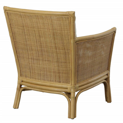 Woven Rattan Accent Armchair