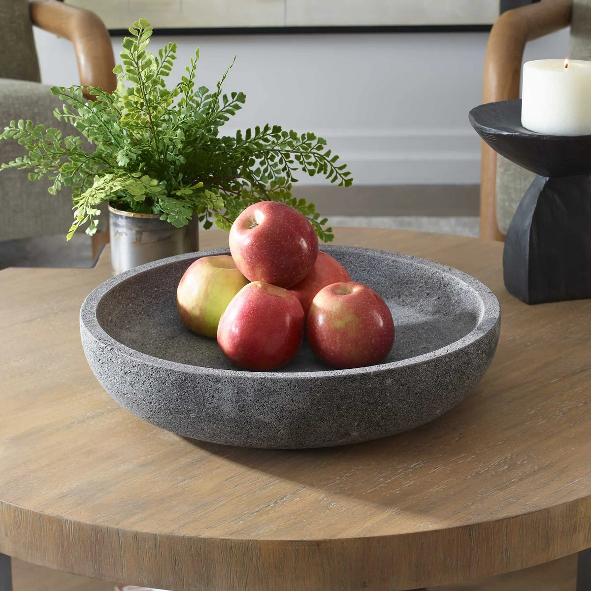 Ashen Earth Outdoor Stone Bowl