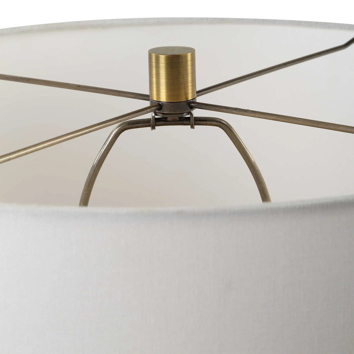 Brown Seeded Glass Table Lamp