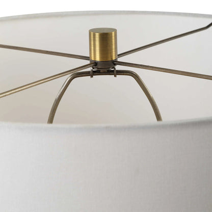 Brown Seeded Glass Table Lamp