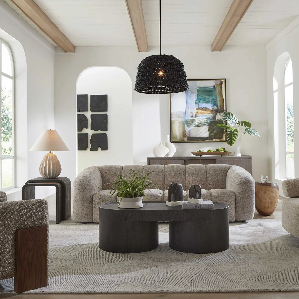 Upholstered Chenille Sofa