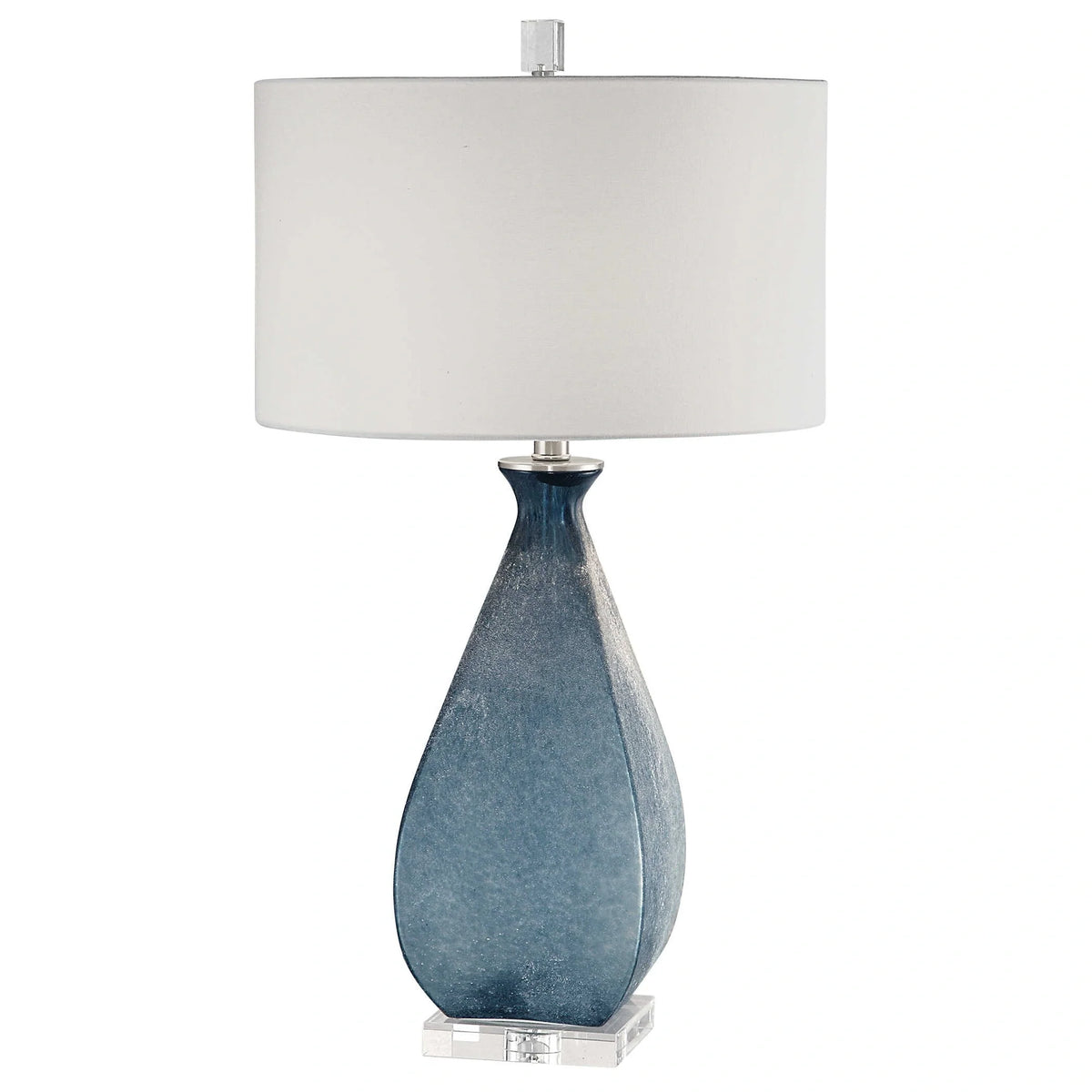 Ocean Blue Glass Table Lamp